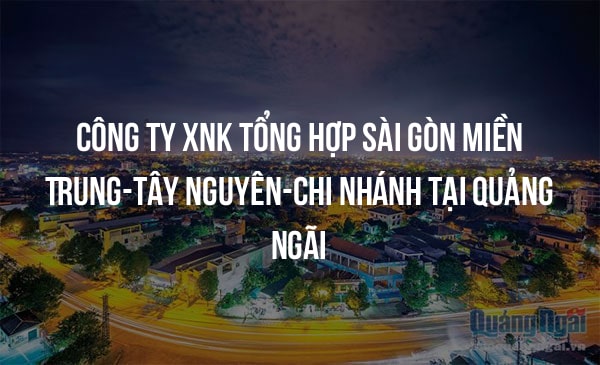 Công Ty XNK Tổng Hợp Sài Gòn Miền Trung-Tây Nguyên-Chi Nhánh Tại Quảng Ngãi