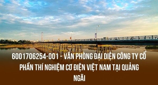 6001706254-001 – VĂN PHÒNG ĐẠI DIỆN CÔNG TY CỔ PHẦN THÍ NGHIỆM CƠ ĐIỆN VIỆT NAM TẠI QUẢNG NGÃI