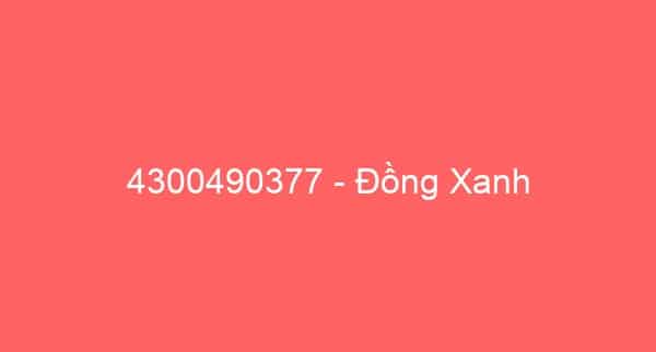 4300490377 – Đồng Xanh