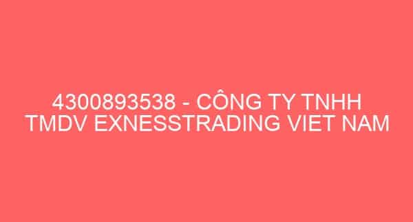 4300893538 – CÔNG TY TNHH TMDV EXNESSTRADING VIET NAM